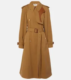 Cotton gabardine trench coat