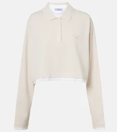 Cotton piqué and jersey Polo Shirt