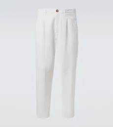 Cotton straight pants