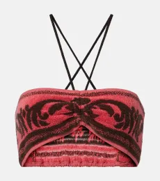 Cotton terry jacquard bra top Cotton terry jacquard bra top