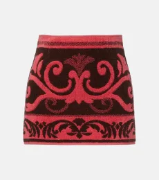 Cotton terry jacquard miniskirt Cotton terry jacquard miniskirt