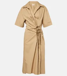Cotton wrap dress