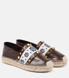 County Rockstud leather espadrilles County Rockstud leather espadrilles