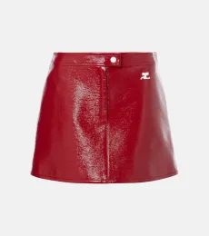 CourrÃges Reedition vinyl miniskirt CourrÃges Reedition vinyl miniskirt