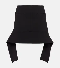 Courrèges Belted crêpe miniskirt Courrèges Belted crêpe miniskirt