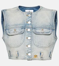 Courrèges Gilet court en denim Courrèges Gilet court en denim