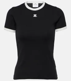 Courrèges T-shirt à logo en coton Courrèges T-shirt à logo en coton