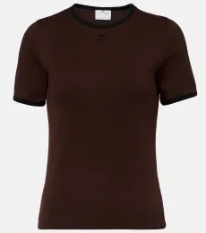 Courrèges T-shirt imprimé en coton à logo Courrèges T-shirt imprimé en coton à logo