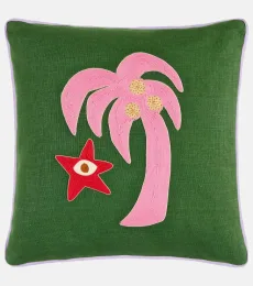 Coussin Playa Palm Tree en lin Coussin Playa Palm Tree en lin