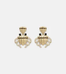 Crabe Coquillage 9kt gold earrings with diamonds Crabe Coquillage 9kt gold earrings with diamonds