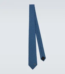 Cravate GG en jacquard de soie Cravate GG en jacquard de soie