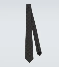 Cravate Horsebit en jacquard de soie Cravate Horsebit en jacquard de soie
