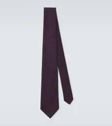 Cravate jacquard en soie