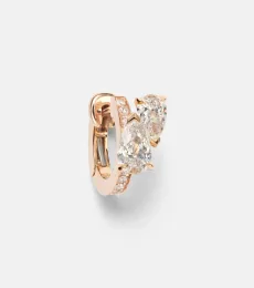 Créole Serti Sur Vide en or rose 18 ct et diamants Créole Serti Sur Vide en or rose 18 ct et diamants