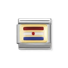 Croatia Flag Charm - Stainless Steel Croatia Flag Charm - Stainless Steel
