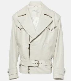 Croc-effect leather jacket Croc-effect leather jacket
