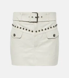 Croc-effect leather miniskirt Croc-effect leather miniskirt