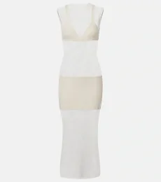 Crochet cotton midi dress