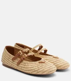 Crochet raffia-effect Mary Jane flats Crochet raffia-effect Mary Jane flats