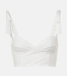 Crop top Alba de popelín de algodón Crop top Alba de popelín de algodón