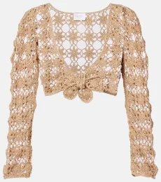 Crop top Bella Ballerina de croché de algodón