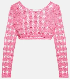 Crop top Bella en croché de algodón