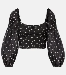 Crop top con lunares