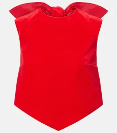 Crop top de terciopelo de algodón Crop top de terciopelo de algodón
