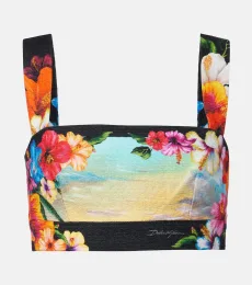 Crop top estampado