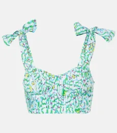 Crop top plisado Carla estampado