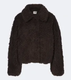 Cropped bouclé blouson jacket Cropped bouclé blouson jacket