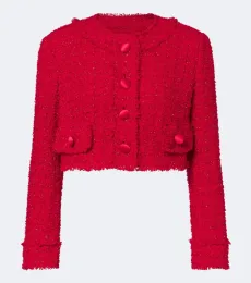 Cropped cotton-blend tweed jacket Cropped cotton-blend tweed jacket