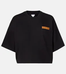 Cropped cotton jersey T-shirt Cropped cotton jersey T-shirt