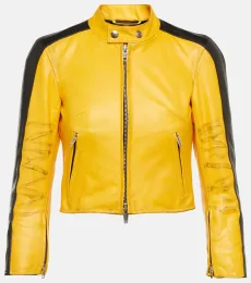 Cropped leather jacket Cropped leather jacket