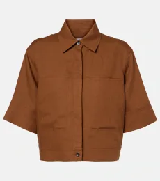 Cropped linen shirt Cropped linen shirt