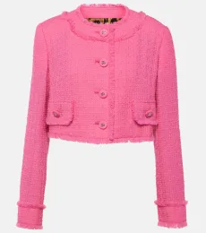 Cropped wool-blend tweed jacket Cropped wool-blend tweed jacket