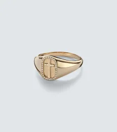 Cross Icon 14kt yellow gold (5851000) ring with diamonds
