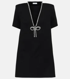 Crystal bow jersey t-shirt dress Crystal bow jersey t-shirt dress