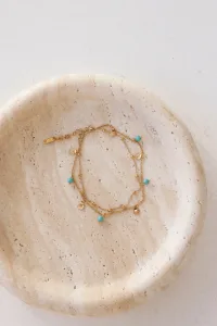 Crystal Code Anklet Gold Crystal Code Anklet Gold