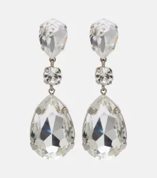 Crystal-embellished clip-on earrings Crystal-embellished clip-on earrings