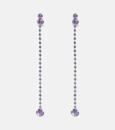 Crystal-embellished drop earrings
