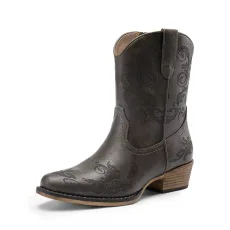 Cuban Heel Cowgirl Ankle Boots Cuban Heel Cowgirl Ankle Boots