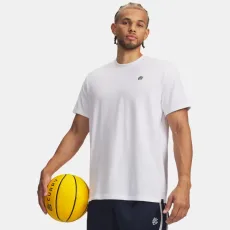 Curry Left Chest Logo Men's T-Shirt White Black Curry Left Chest Logo Men's T-Shirt White Black