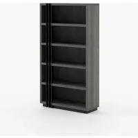 D'ARC Bookcase Shelving Grey Eucalyptus Veneer Matte D'ARC Bookcase Shelving Grey Eucalyptus Veneer Matte