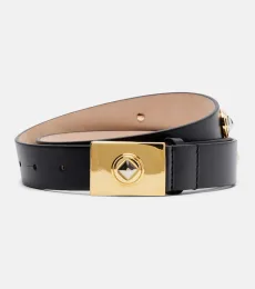 DÃhanche Medora studded leather belt