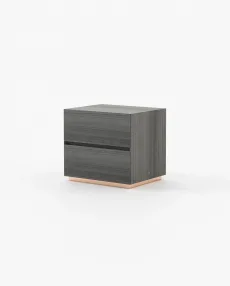 DAKAR Bedside Cabinet & Table Grey Eucalyptus Veneer Matte DAKAR Bedside Cabinet & Table Grey Eucalyptus Veneer Matte