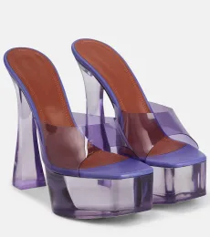 Dalida Glass PVC platform mules Dalida Glass PVC platform mules