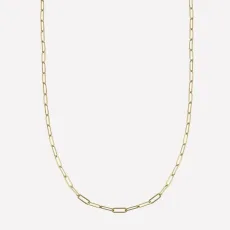 Dalila Chain Link Gold Necklace - 19 18k Gold Plated Silver