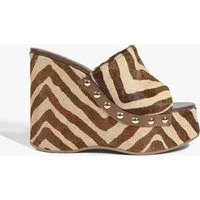 Dalle Studs Animal Print Leather Sandal Dalle Studs Animal Print Leather Sandal