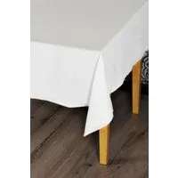 Damask Polyester Plain Table Cloths Easy Care White - Napkins 20 x 20 (51cm x 51cm)